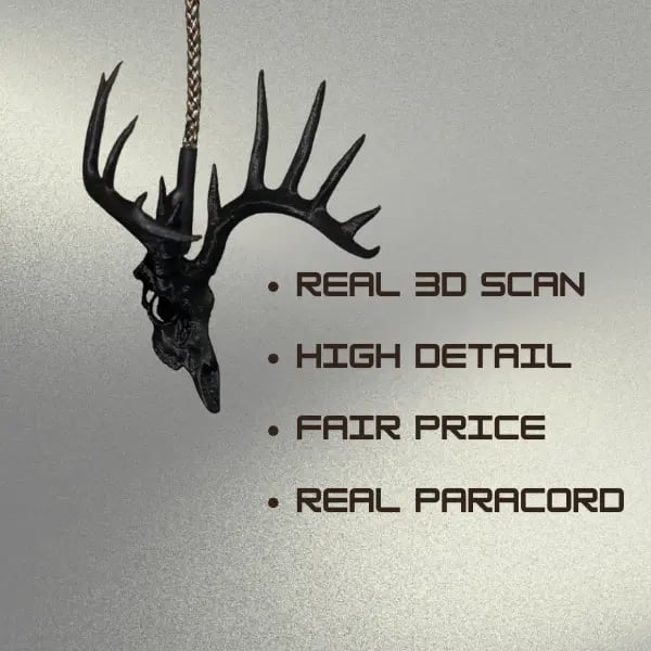 🦌Whitetail Deer Skull Mirror Hanger