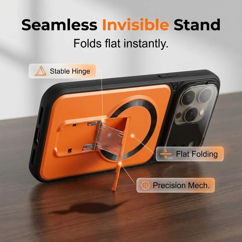 ✨MagSafe Magnetic Case with Camera Lens Cover & Invisible Stand for iPhone