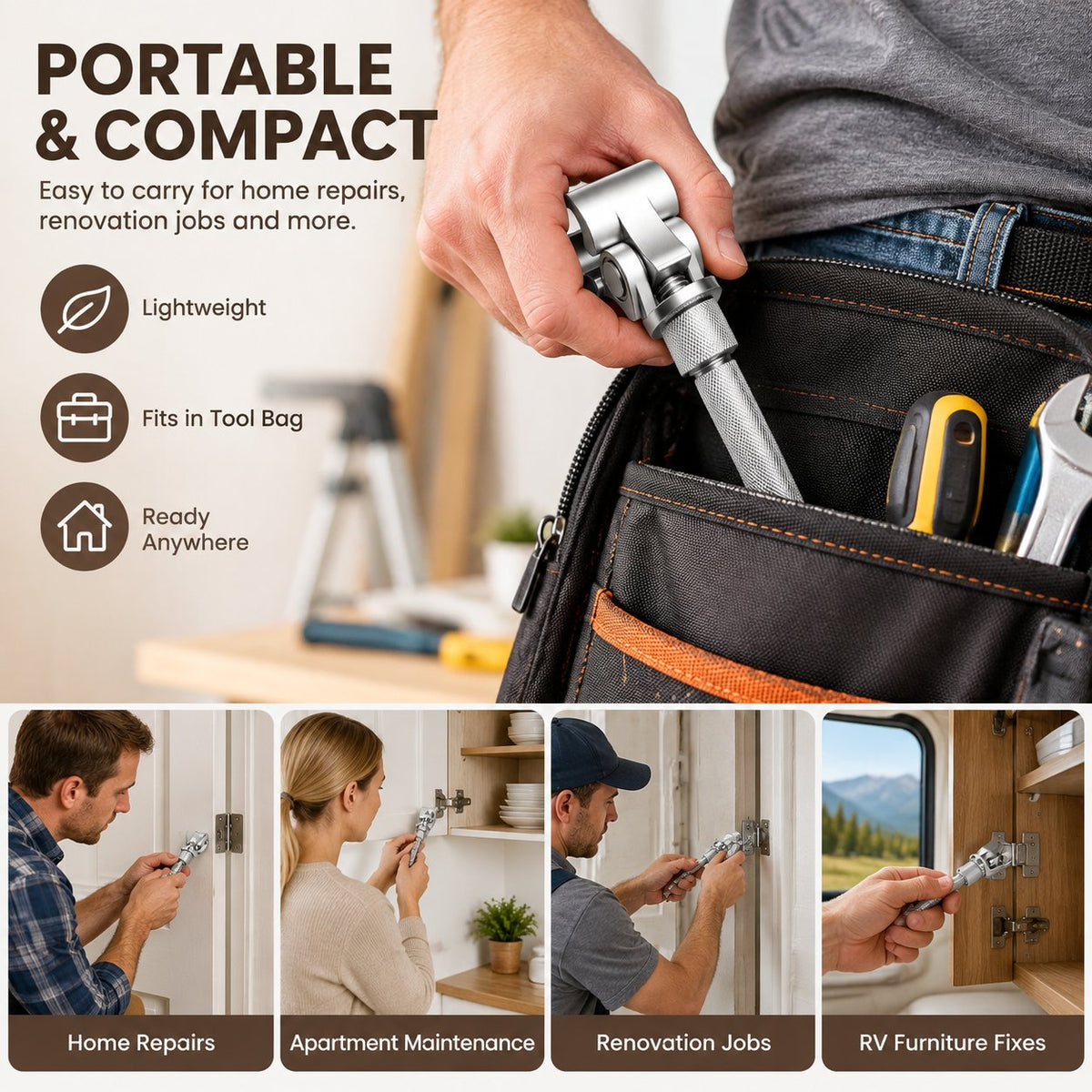 Hinge Wrench | Adjustable Door Hinge Alignment Tool
