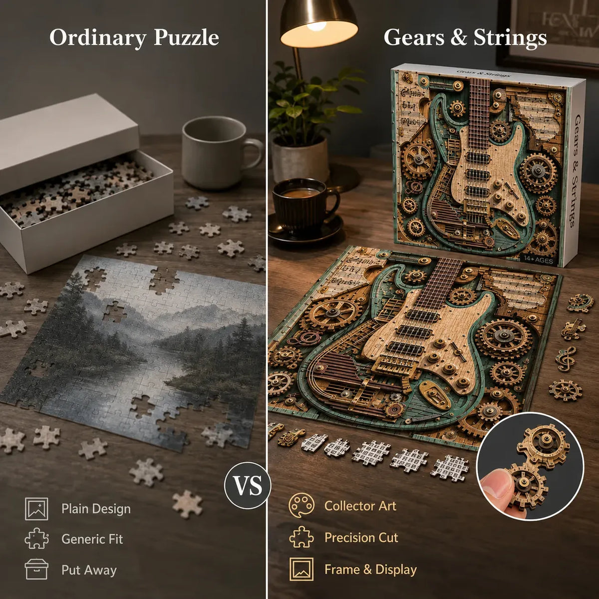 🔥Last Day 69% OFF-🧩Creative Steampunk Guitar 3D Puzzle