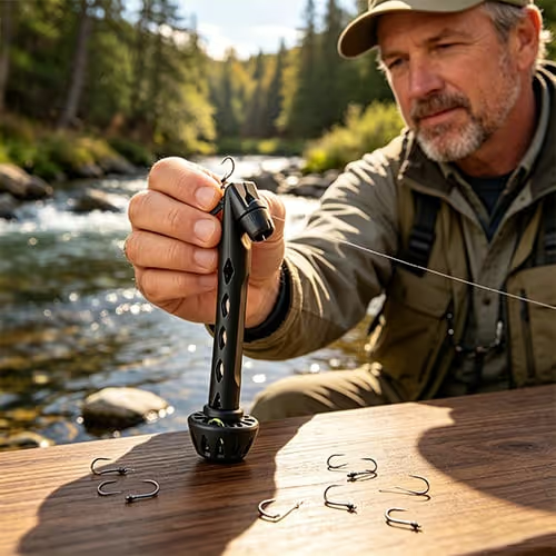 🎣 Magnetic Fly Threader & Knot-Tying Tool – Easier Fly Changes