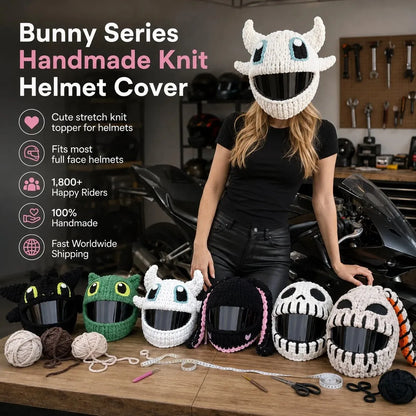 🏍Handmade Helmet Cover |Cute Knit Helmet Topper forMotorcycle & Bike Helmets