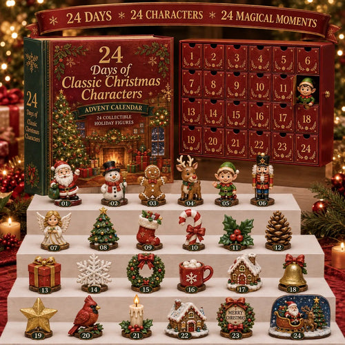 💯🎄 49% OFF – 24 Days of Classic Christmas Characters Advent Calendar | 24 Collectible Holiday Keepsakes Inside a Vintage Book-Style Christmas Countdown 🎅✨