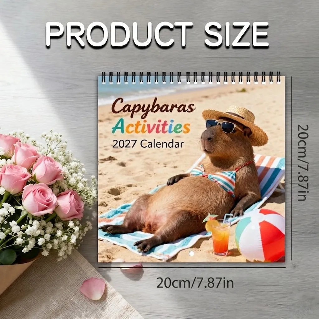 🔥🐹 2027 Capybara Wall Calendar
