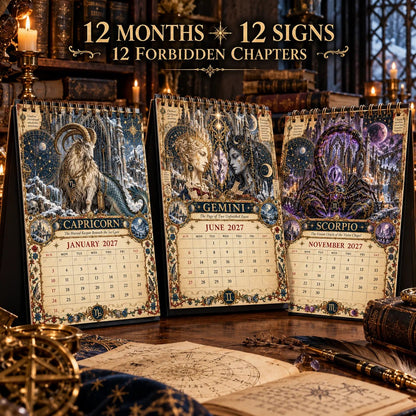 📅✨2027 Zodiac Grimoire Calendar™ | 12 Signs, 12 Forbidden Chapters