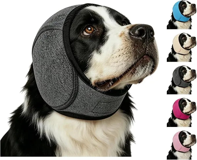 Calming Dog Ear Wrap | Noise-Reducing Ear Protection for Grooming, Bathing & Fireworks