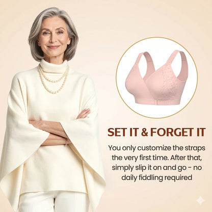 EaseWrap™ Front-Closure Wireless Comfort Bra – Adjustable Straps & Gentle Support