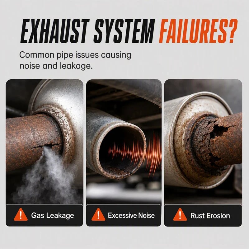 High Temp Exhaust Pipe Repair Glue – Permanent bond for iron & steel, withstands extreme heat & vibration. Fix exhaust leaks yourself – save on costly garage repairs! 🚗✅