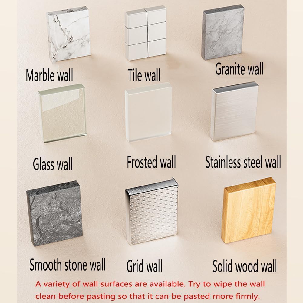 AA Self-Adhesive Hooks 10 Pack, Hex Ripple Heavy Duty Hooks 🚿