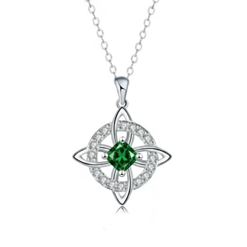 Personalized Witch’s Knot Birthstone Necklace