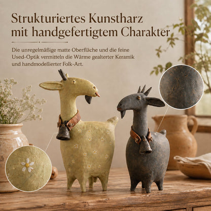 Charming Farmhouse Goat Figurines – 2-Piece Set
