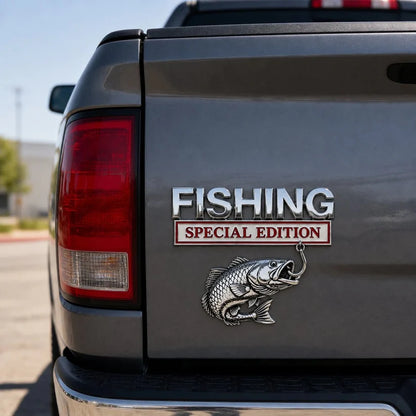 🎣 Fishing Special Edition Premium 3D Metal Vehicle Emblem Badge