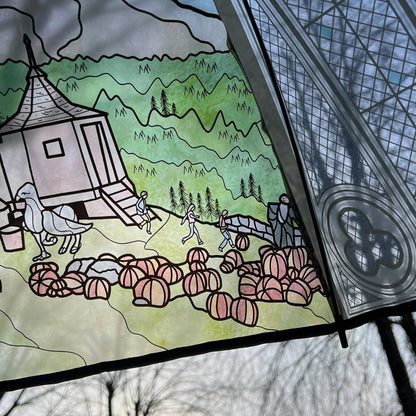 ☂️ Wizard-Inspired Stained-Glass Canopy Umbrella