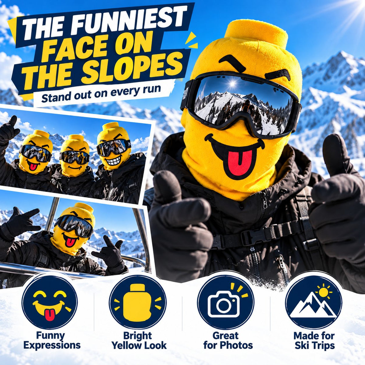 ⛷️ The Funniest Ski Mask On The Slopes This Winter! 🧱❄️