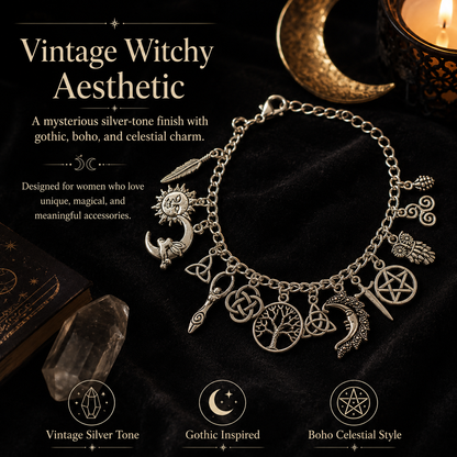 🔥Limited Time 50% Off✨Vintage Witchy Charm Bracelet