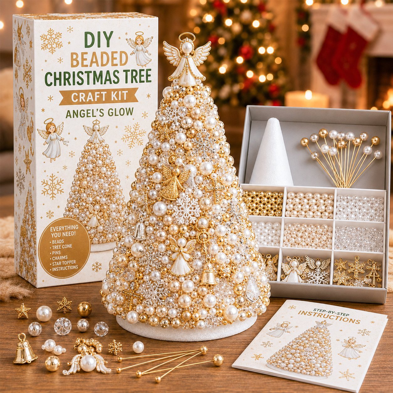 🎅🎁⛄Kit de bricolage pour sapin de Noël en perles