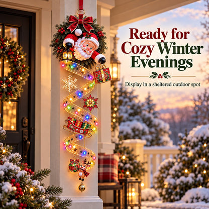 🎄 Let the Holidays Shine Through | Stained-Glass Door Decor
