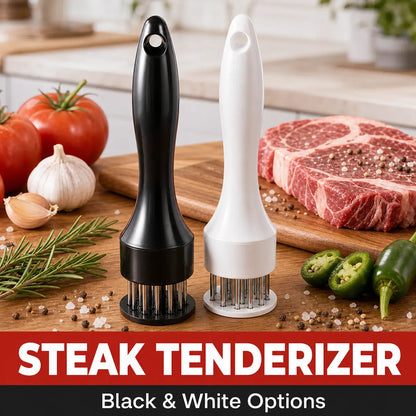Stainless Steel Meat Tenderizer Tool – Multi-Needle Tenderizer for Fast Marinating & Juicier Meat