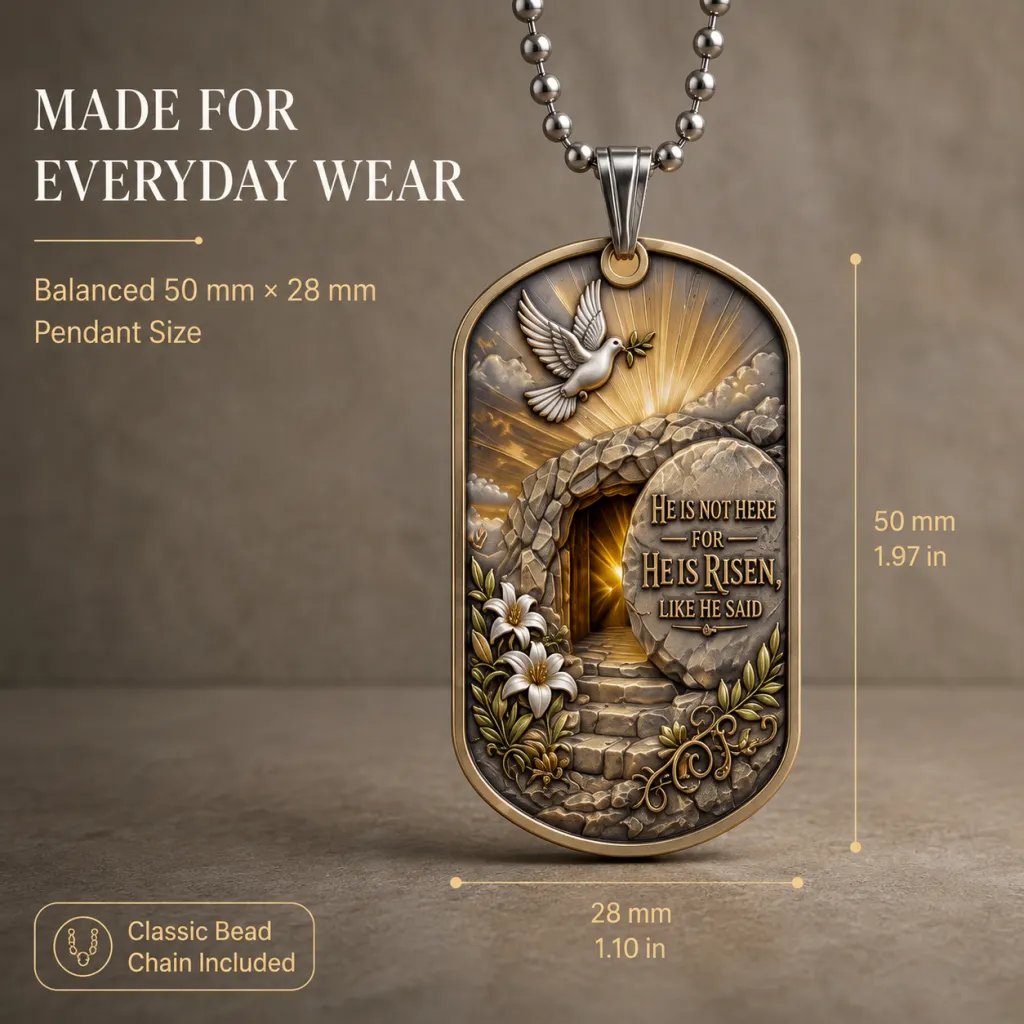 🔥LAST DAY 50% OFF - ✝️“Greater Love” 3D Jesus Dog Tag Necklace – Bold Military-Inspired Design for Him❤️