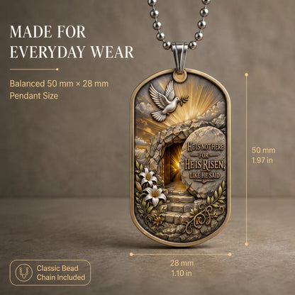🔥LAST DAY 50% OFF - ✝️“Greater Love” 3D Jesus Dog Tag Necklace – Bold Military-Inspired Design for Him❤️