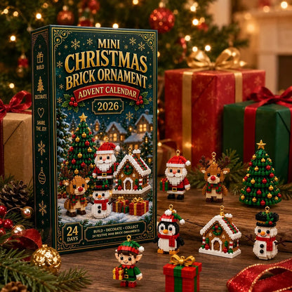 ⏳ Last day to save 49% – 🎄 24-Day Mini Christmas Ornament Advent Calendar | buildable designs with hanging loops 🧱