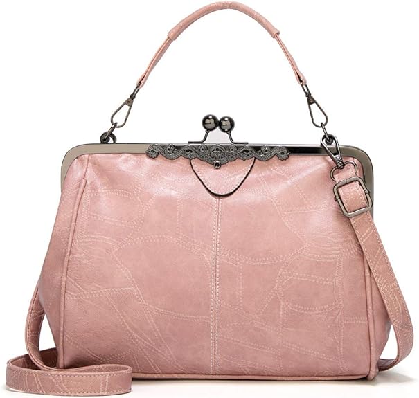 💼2026 New Elegant Waterproof Women’s Leather Kiss-Lock Tote Handbag