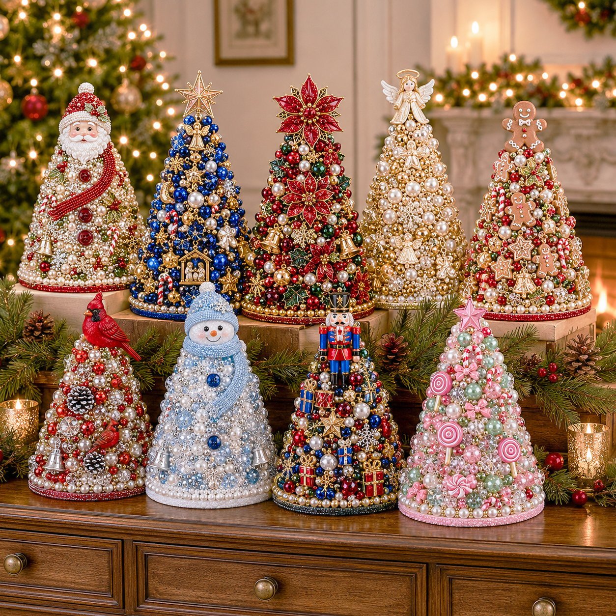 🎅🎁⛄Kit de bricolage pour sapin de Noël en perles