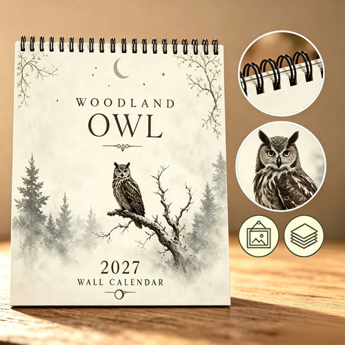 WOODLAND OWL 2027 WALL CALENDAR