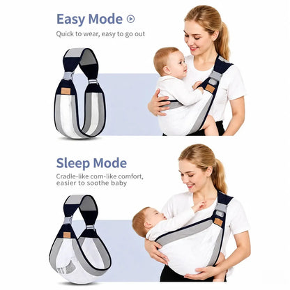 Adjustable single-shoulder portable strap | Lightweight and breathable mesh hip strap