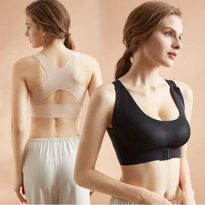 👙 Front Closure Cross-Back Wireless Posture Bra – Ultra Push-Up, All-Day Comfort & Natural Lift for a Slimmer, Taller Silhouette 💖
