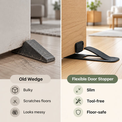 Slide. Grip. Protect: The Flexible Door Stopper 🪶✨