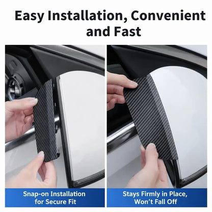 Snap-On Mirror Rain Visors