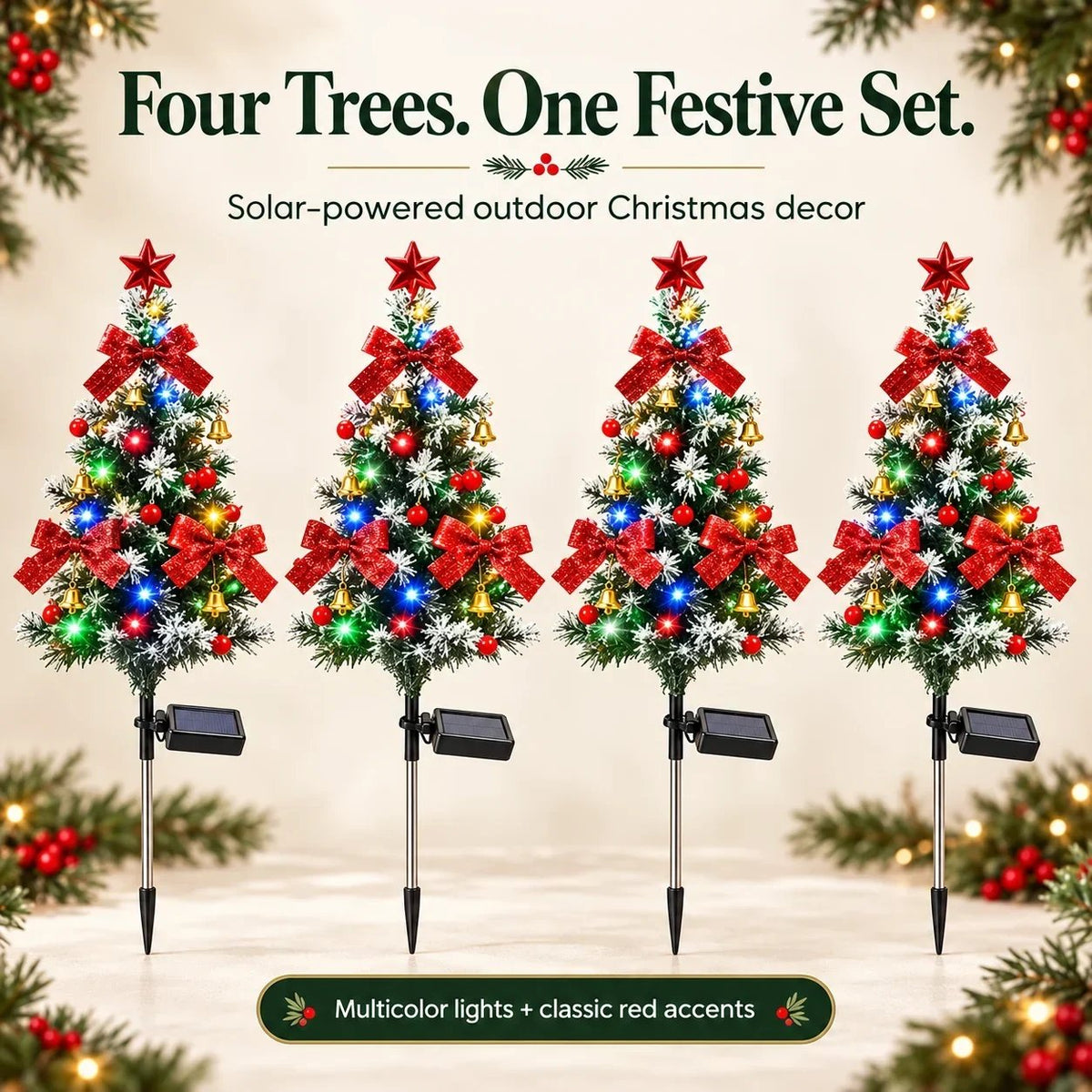 🎉🎄 Solar Christmas Tree Lights –  DIY Outdoor Holiday Decor