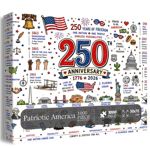 🧩 Patriotic America 250th Anniversary Jigsaw Puzzle – 1000 Pieces