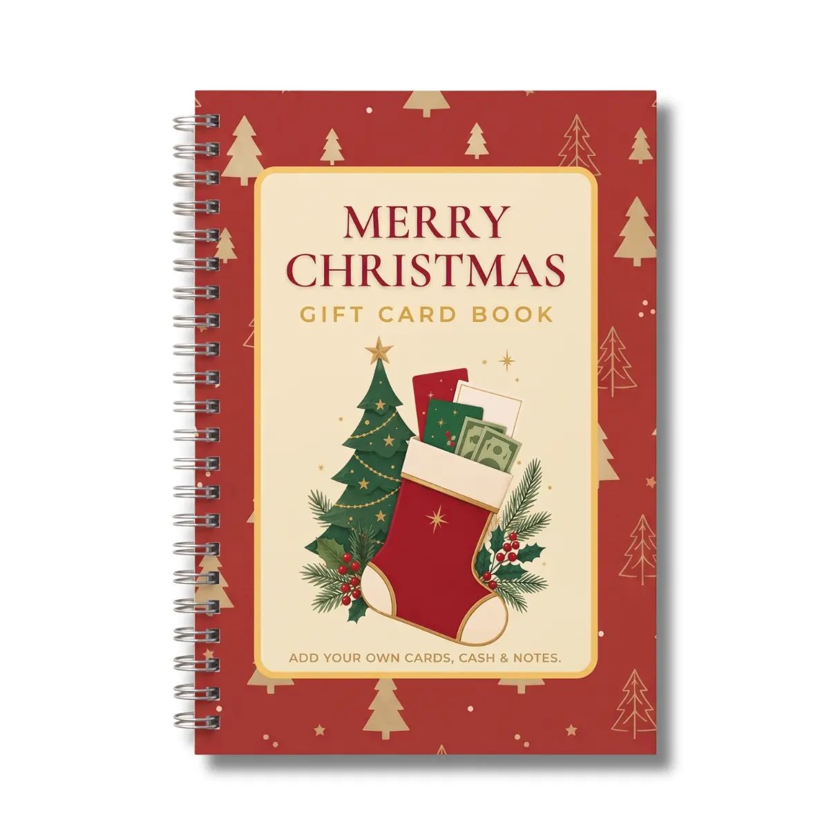 🎁🎅🏼 MERRY CHRISTMAS! GIFT CARD BOOK 📚 14 Themed Pages, Hardcover & Durability Line