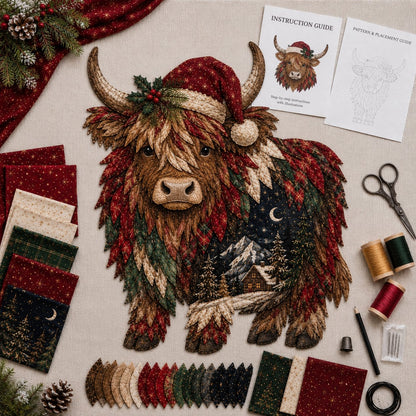 🔥LAST DAY 49% OFF - 🎄🎅Christmas Woodland Wildlife DIY Patchwork Kit – ✨Create a Festive Handmade Keepsake
