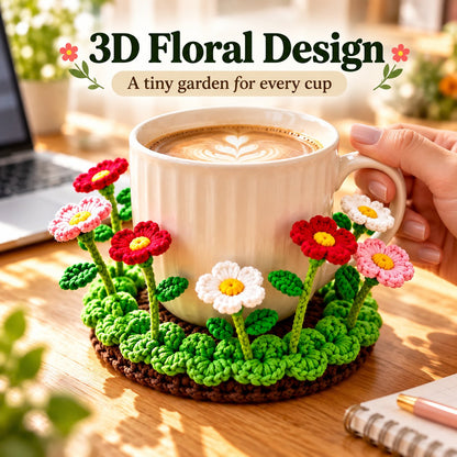 🌸50% OFF🌸Handmade Crochet Floral Coaster | Everlasting Table Art 🌸