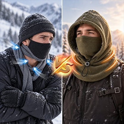 🔥🥶Fleece Double Layer Integrated Mask Hat
