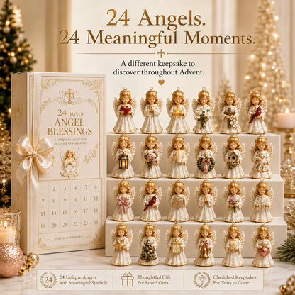 🔥😍⏳ Last Day 49% OFF – 👼 24-Day Angel Christmas Advent Calendar | 24 Unique Faith-Inspired Angel Ornaments with Hanging Loops for Daily Advent Surprises & Tree Display 🎄✨