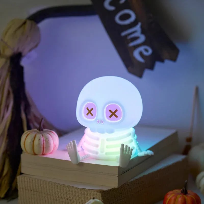 🎉Halloween Skull Silicone Night Light with Touch Control