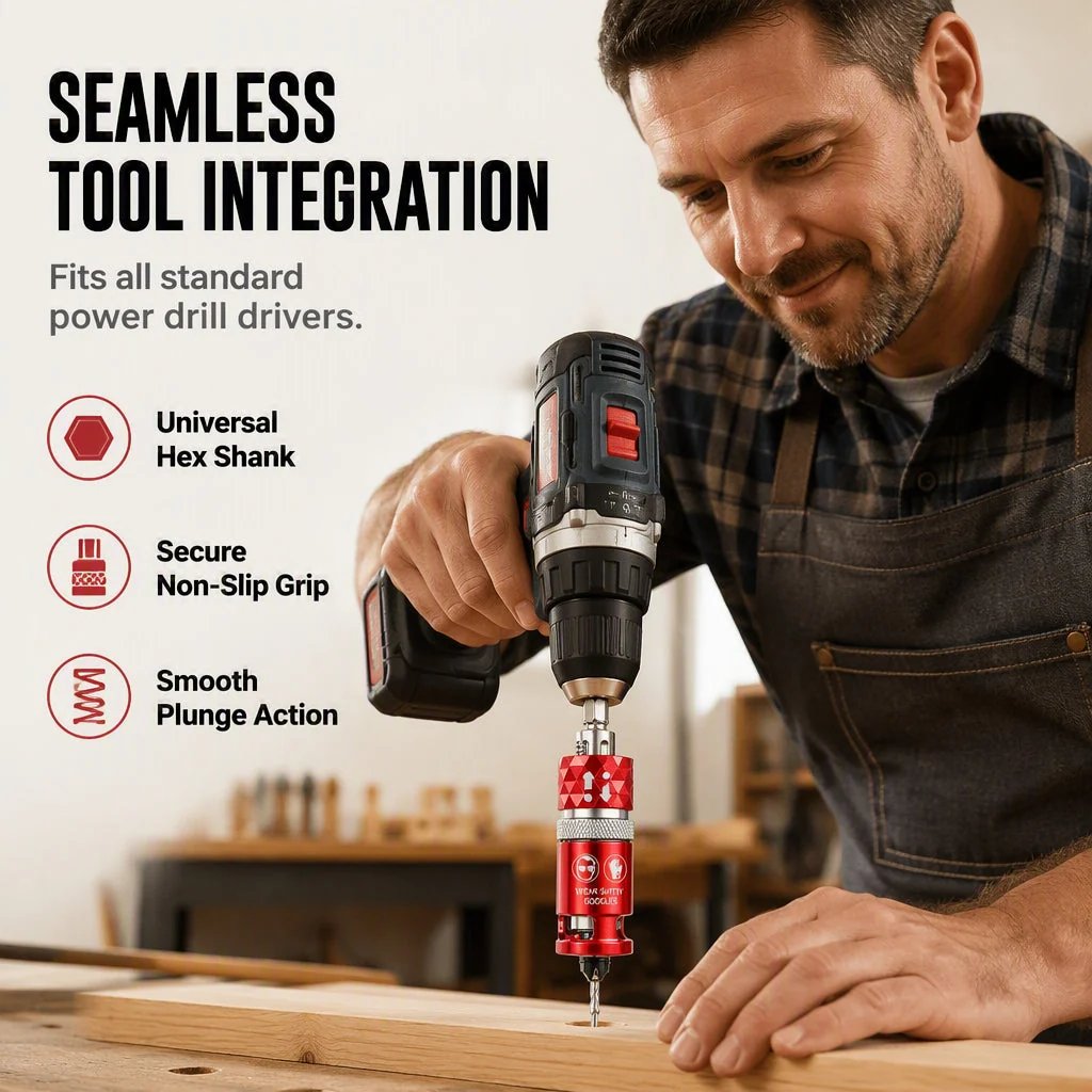 🎉🔧 2026 Sale — Over 3200 Sold! ⚙️ Semi-Automatic Countersink Drill Bits Set