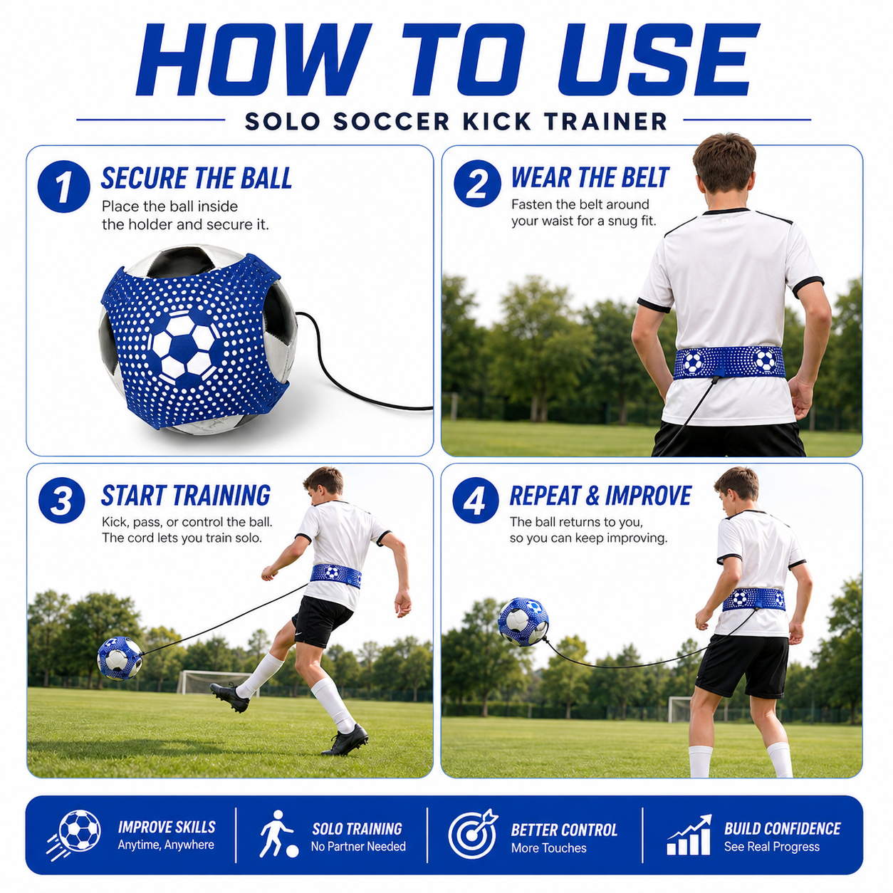 🔥 2026 Best Seller – Solo Soccer Kick Trainer ⚽