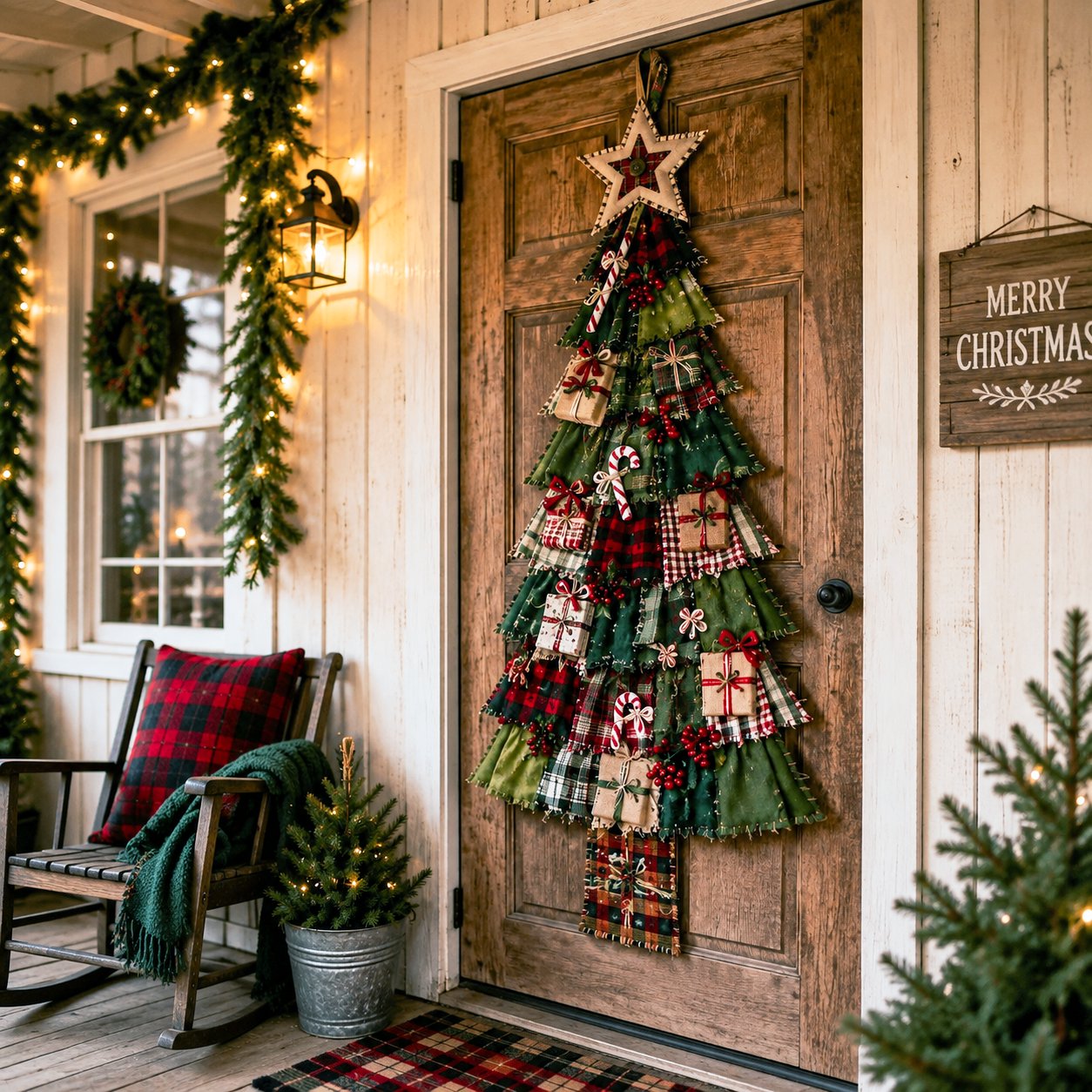 ⏳ Last Day 49% OFF – 🎄Beginner-Friendly DIY Oversized Patchwork Christmas Tree Door Hanging Kit  💕
