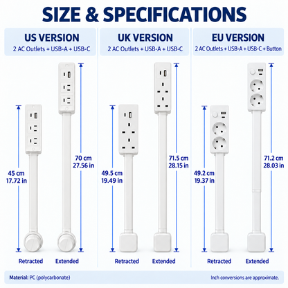 🔌 Rotating Wall Outlet Extender – Bring Hidden Outlets Within Easy Reach