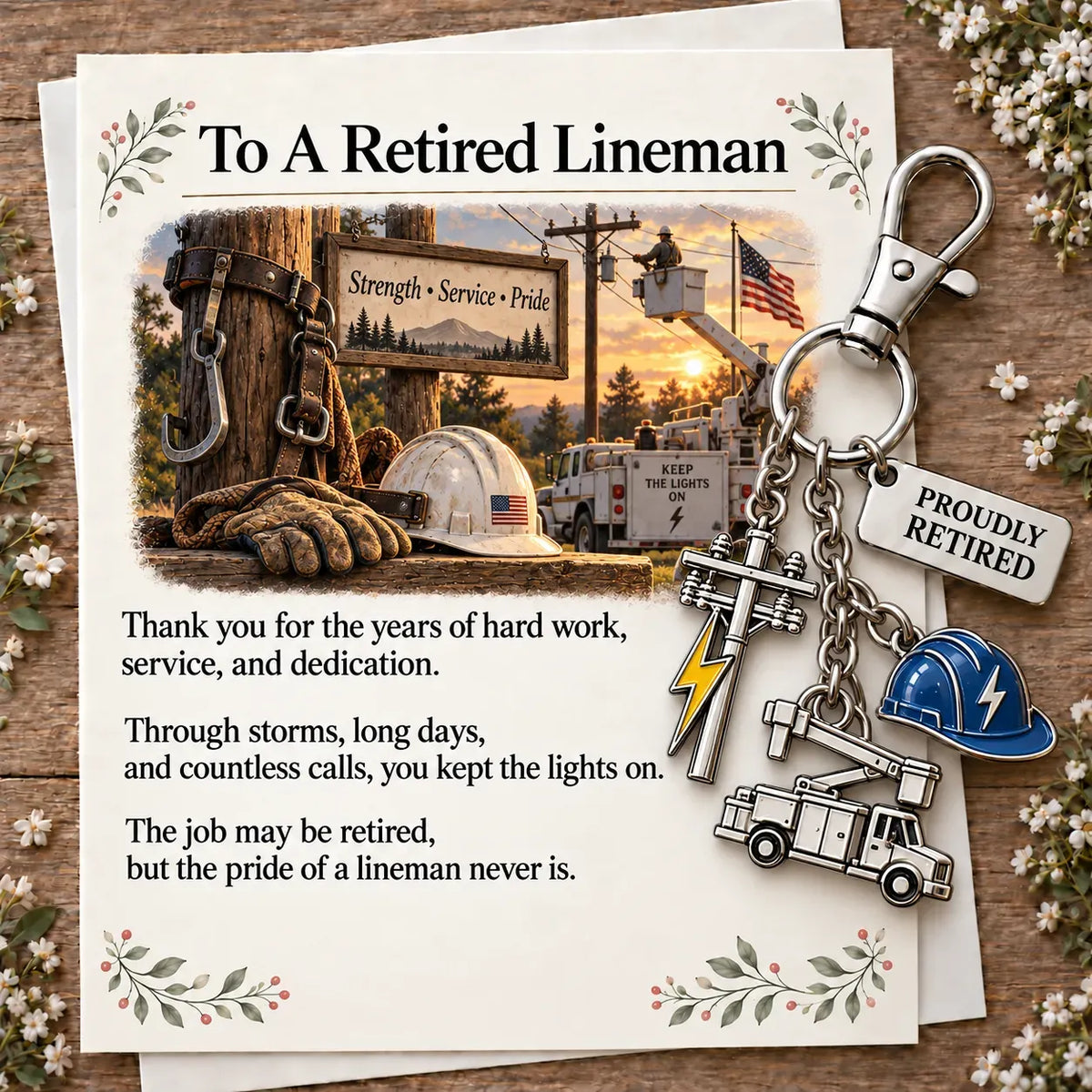 ✨ The 'You Make a Difference' Retirement Appreciation Gift Set – Keychain & Greeting Card ✨