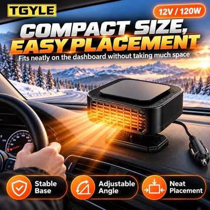 🌟✨ Portable Car Heater Defroster with 360-Degree Rotating Base