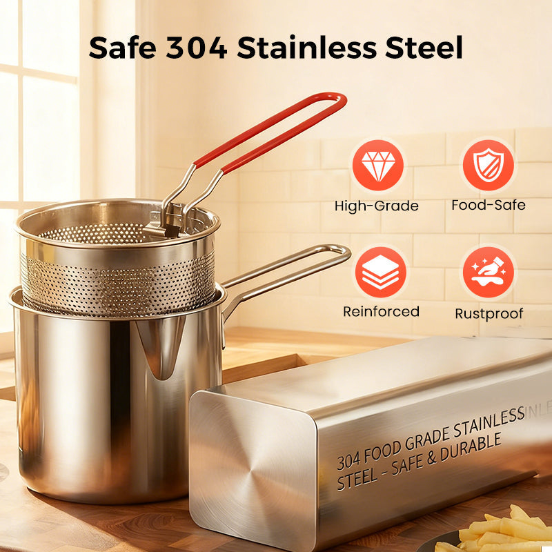 🔥LAST DAY SALE 49% OFF🎁410 Stainless Steel Multifuntional Fryer