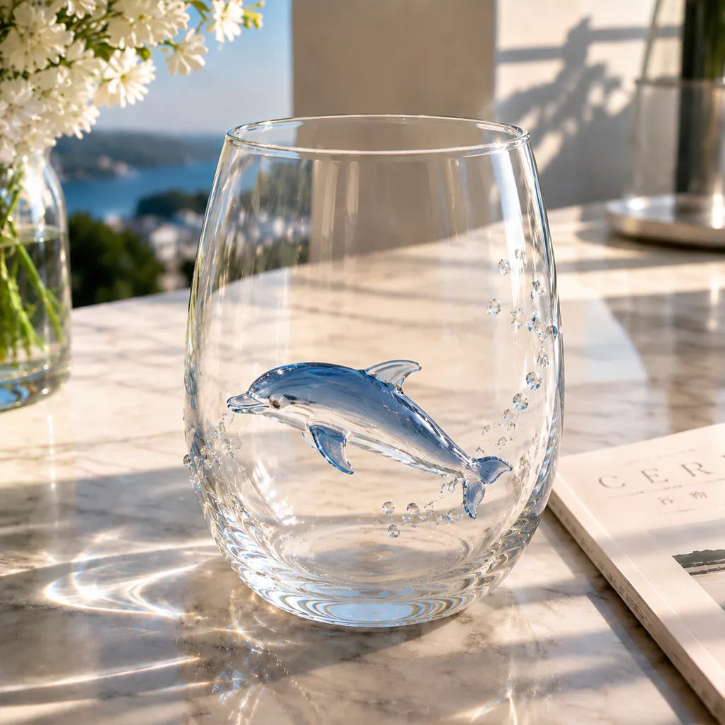 🌊Artisanal Blue Ringed Octopus Glassware