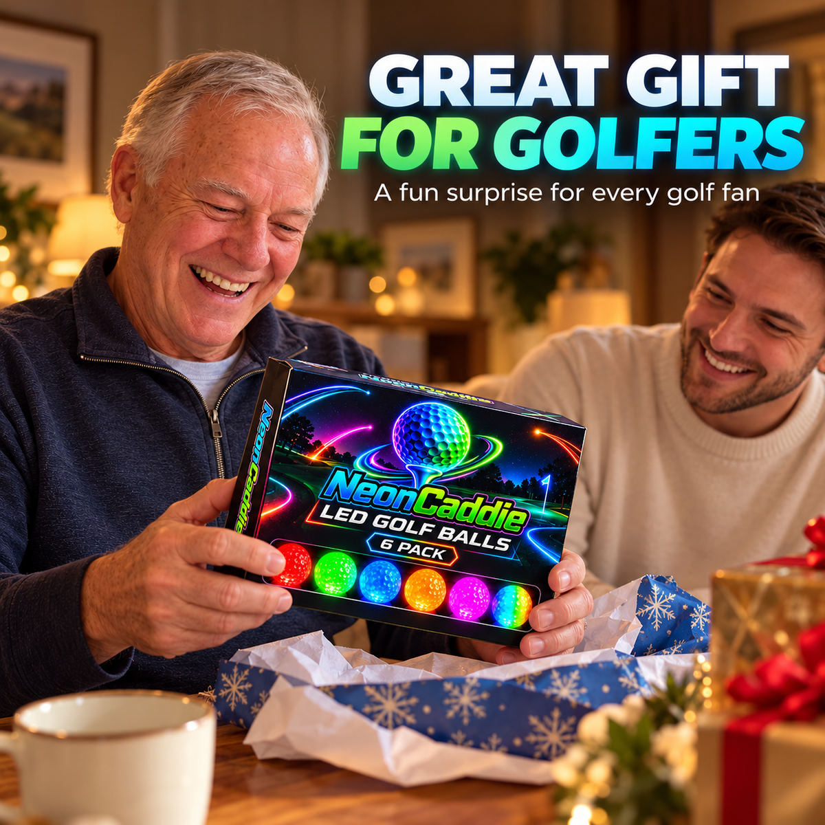 ⛳✨ LED Light-Up Golf Balls – 6-Pack for Night Golf & Evening Play