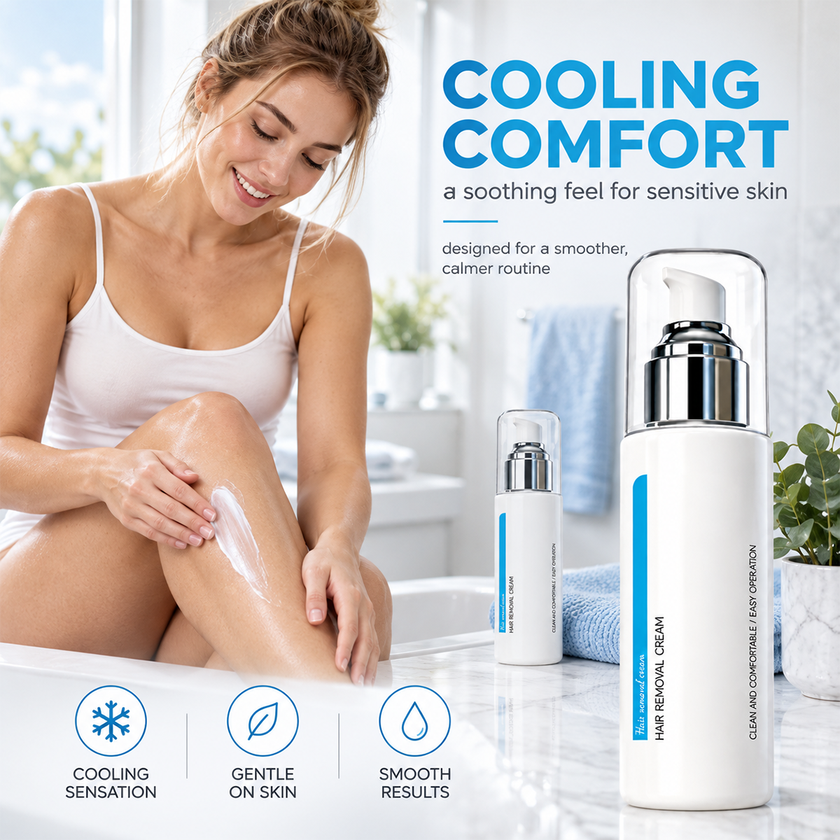 🥳2026 HOT SALE❄️🌸 Ice-Cooling Hair Removal Cream – instantly soothes sensitive skin. ✨